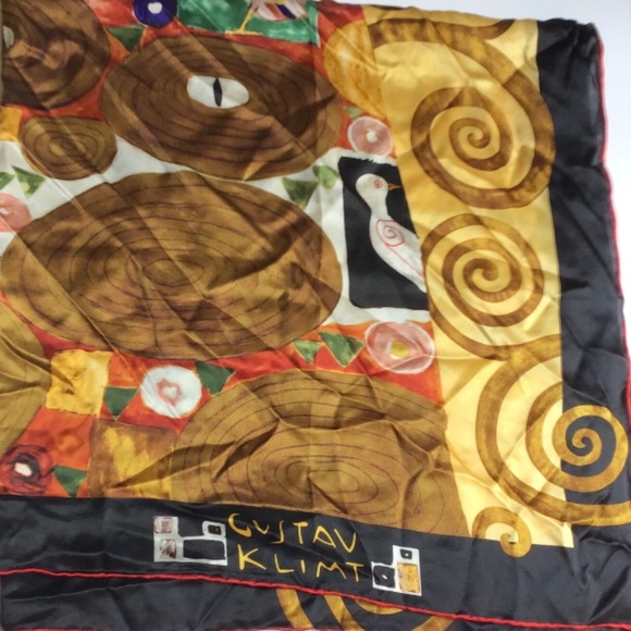 Gustav Klimt Silk Art design women  Silk Écharpe/scarf - Picture 1 of 4